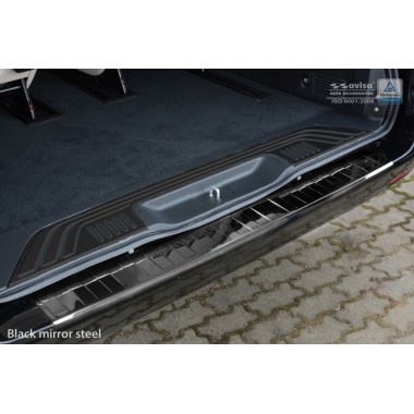 Накладка на задний бампер (черный глянец) Mercedes V-class W447 (2014-) бренд – Avisa главное фото
